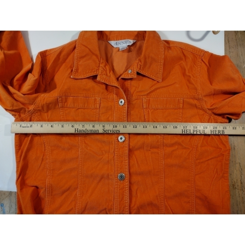 Casual Corner Annex orange corduroy jacket - Picture 6 of 10